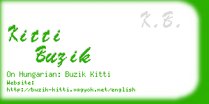 kitti buzik business card